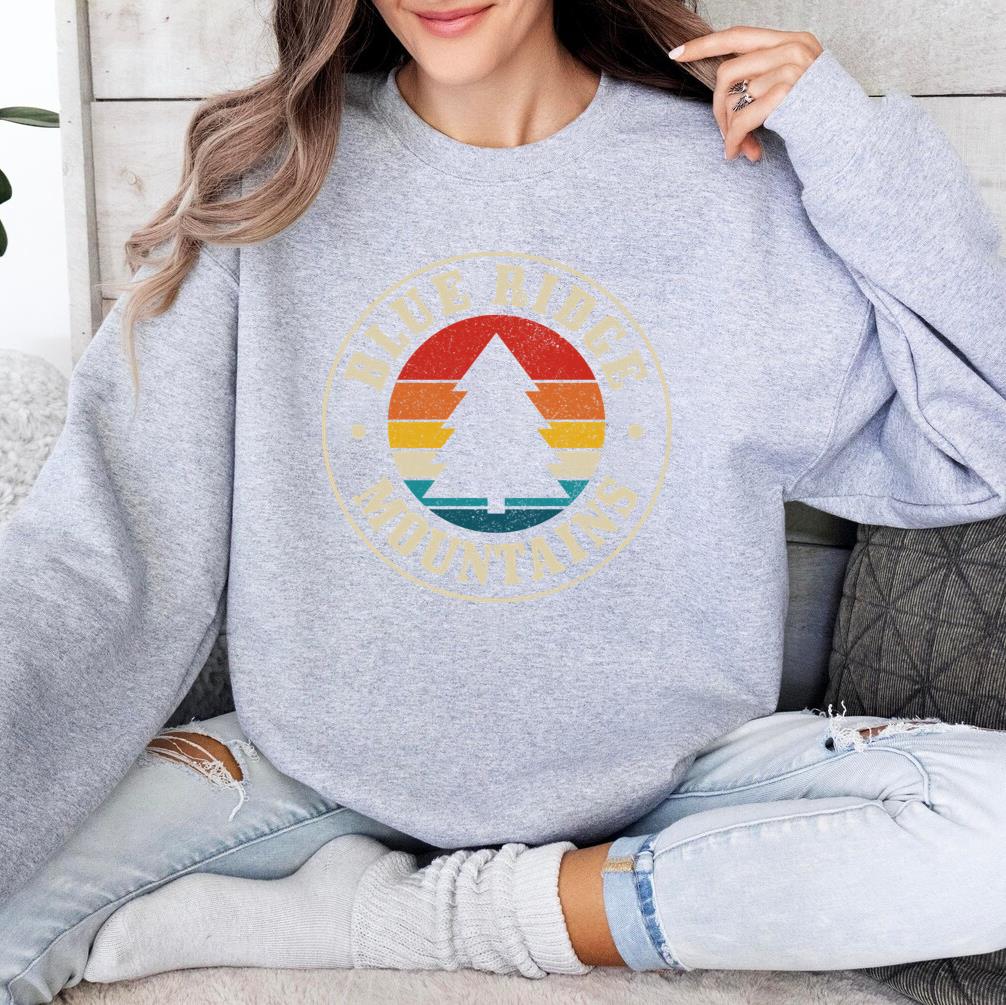 Blue Ridge Mountains Vintage Camping Sweatshirt