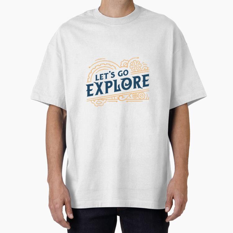 Lets Go Explore Vintage Quote T Shirt