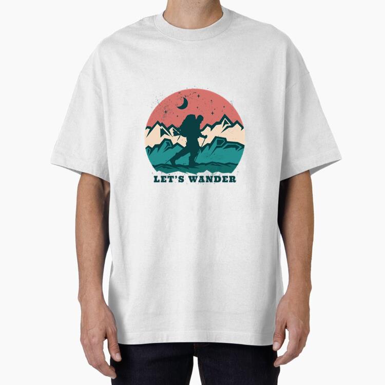 Lets Wander Mountain Badge T Shirt