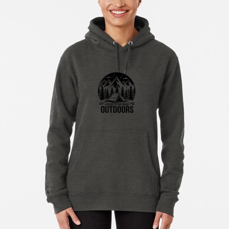 Nature Hiking Focused Flat Hoodie